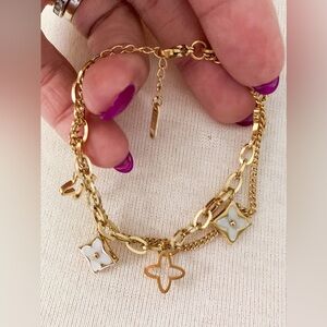 Stainless steel charm bracelet